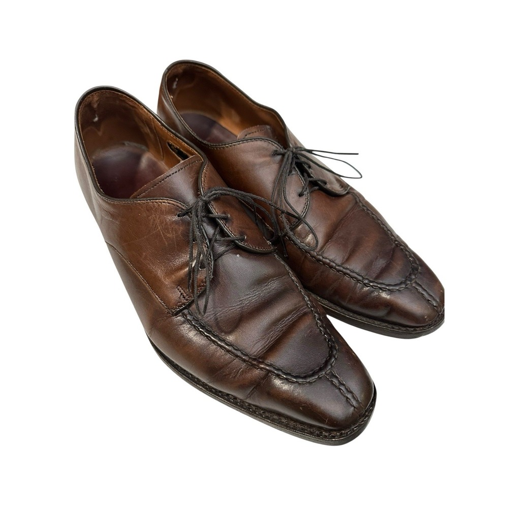 Allen Edmonds‎ Brown Split Toe Oxford Parkways Size 10.5 Mens Shoes Lace #S49-1